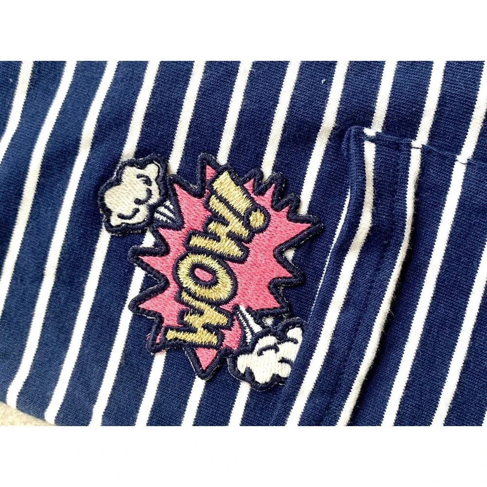 Carters Girls 5T Navy Blue Striped Play Dress